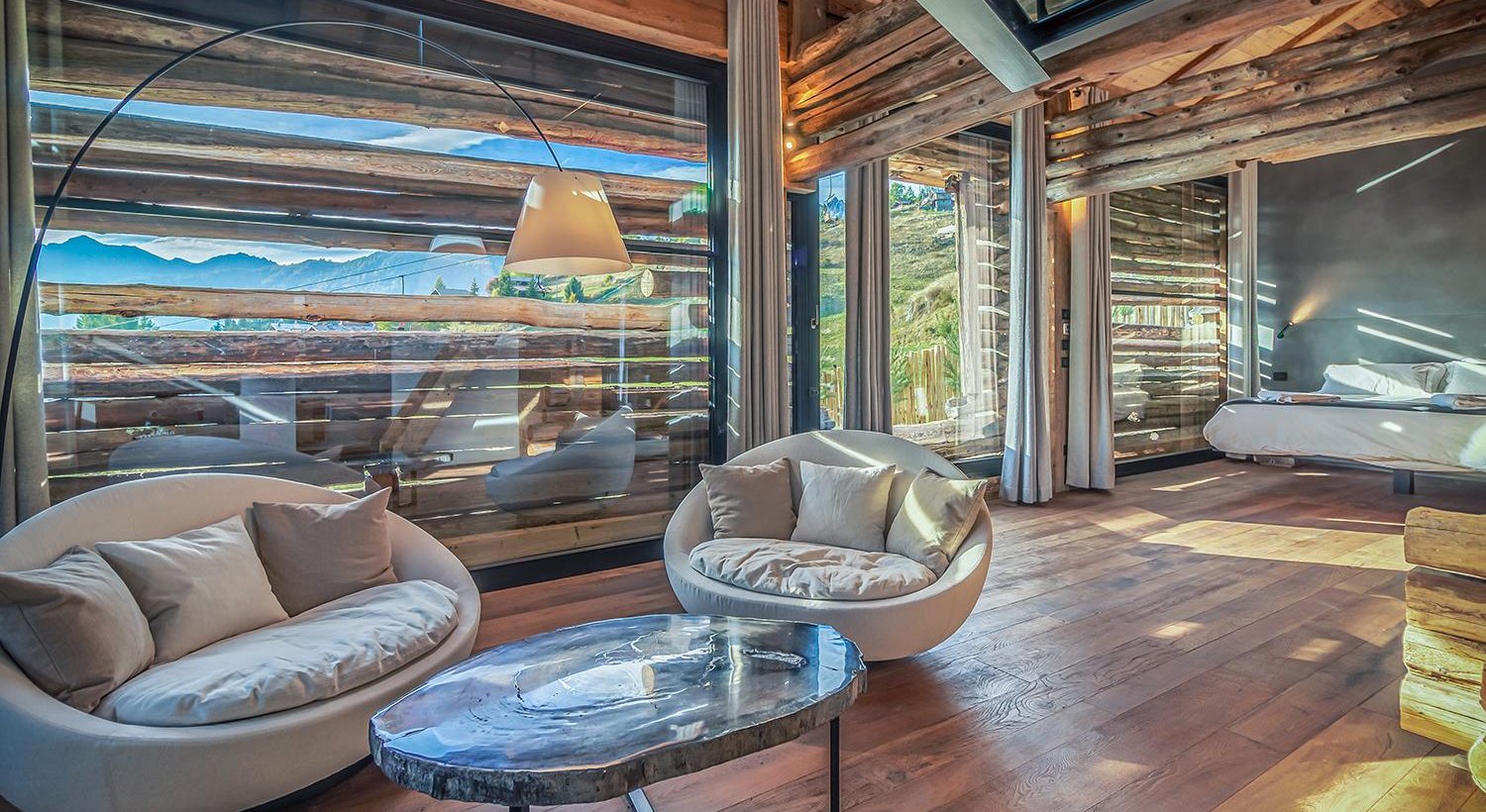 Interior of the Cocoon Deluxe Chalet