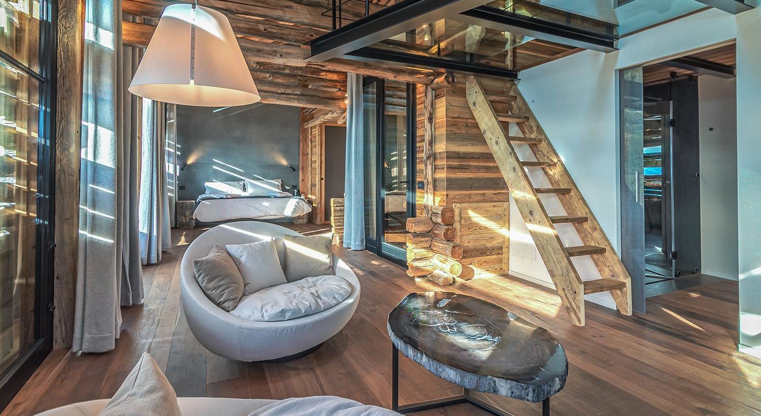Interior of the Cocoon Deluxe Chalet